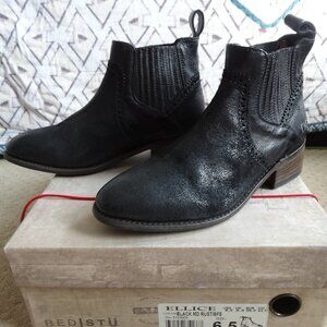 Bed Stu Ellice Chelsea Boot, Black MD Rust, Size 6.5W
